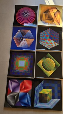 Victor Vasarely Progressions III Portfolio 1972 8 Op Art Prints Ed. du Griffon