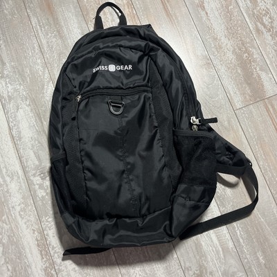 Swiss Gear Black Lightweight Backpack Comfort Fit Back Adjustable Straps