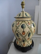 Vintage Top Quality large Ginger Jar Topiary  Design Ceramic Table Lamp Base .