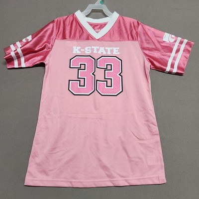 Kansas State Wildcats 33 Youth XL Football Jersey Pink Polyester NCAA MERCH 125