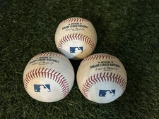 Rawlings Official Major League Baseball X 3  - GAME PREPPED (rubbed) Read Body