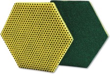 Scotch-Brite 96HEX Dual Purpose Scour Pad 5" x 5", Gray/Yellow, 15-Pack, Heavy