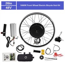 Kit Trasformazione 48V 1000W per Bici Elettriche, Motore Mozzo Anteriore E-Bike 26 Pollici