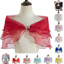 Copricostume da sposa alla moda con spalle scoperte tinta unita scialle per sera festa