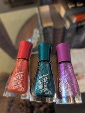 Lot Of 3 Sally Hansen Insta-Dri Crystal Polish