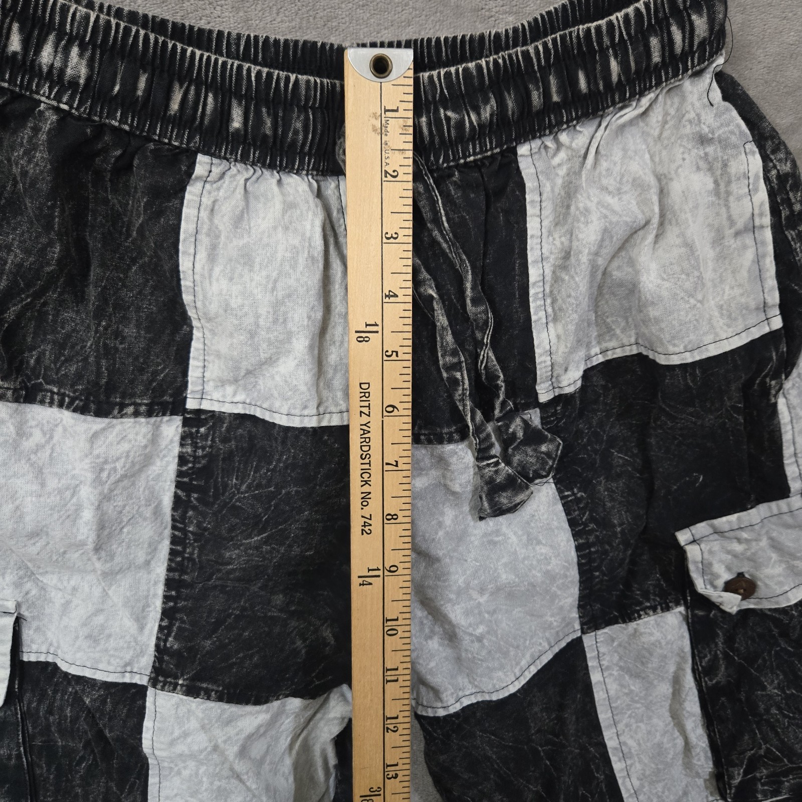 Rising International Patchwork Pants Small Stonew… - image 6