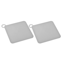 2 Pcs 6"x6" Grey Silicone Tub Stopper KITCHEN BATHROOM Anti-Odor Drain Cover
