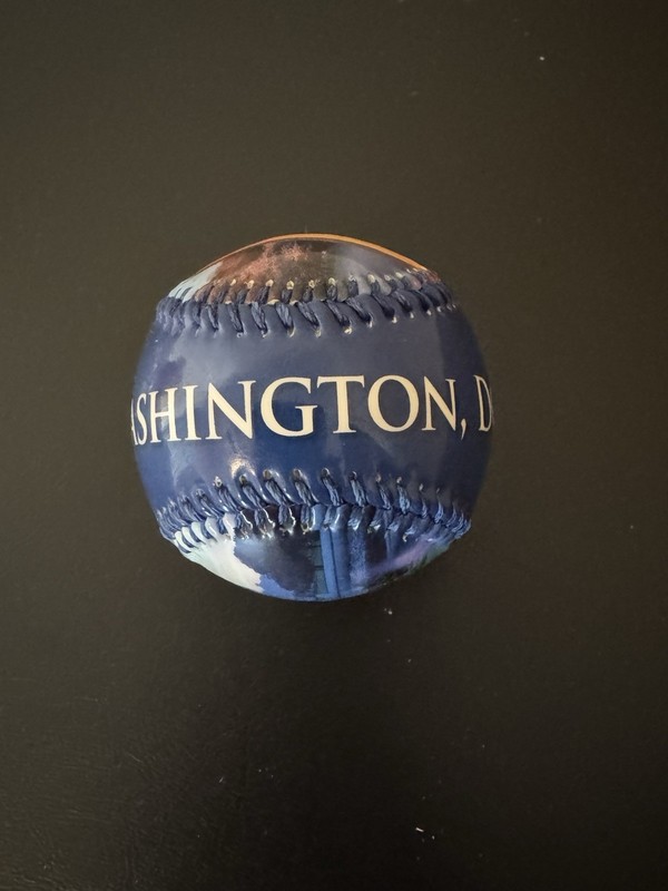 Washington DC Commemorative Baseball.  Depicts Images Of Washington DC. 