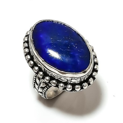 Lapis Lazuli Gemstone 925 Sterling Silver Gift Jewelry Ring Size 6.5 e283
