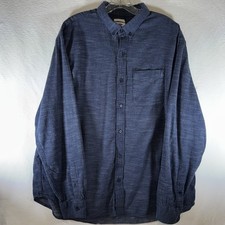 Old Navy Men  s XXL Slim Fit Dark Blue Long Sleeve Button Down Collared Shirt
