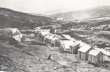 The Miner's Shanty Town of Baile nOr Kildonan Goldrausch von 1869 Postkarte REPRO