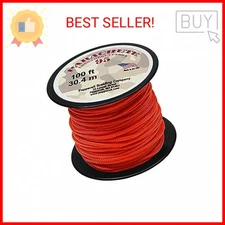 Pepperell 1.9mm Parachute Cord, 100-Feet, Neon Orange