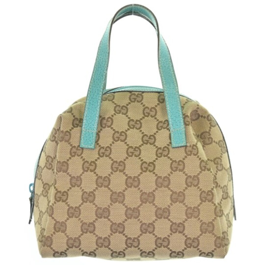 GUCCI Beige Leather Handbag Women Used Free Shipping