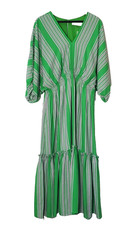 New Taylor Woman Womens Midi Length Lined V-Neck Dress