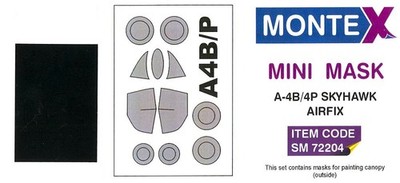 Montex 1/72 DOUGLAS A-4B A-4P SKYHAWK CANOPY & WHEELS PAINT MASK Airfix