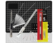 Self Healing Cutting Mat A5 Size with Art Craft Cutter Knives,Black