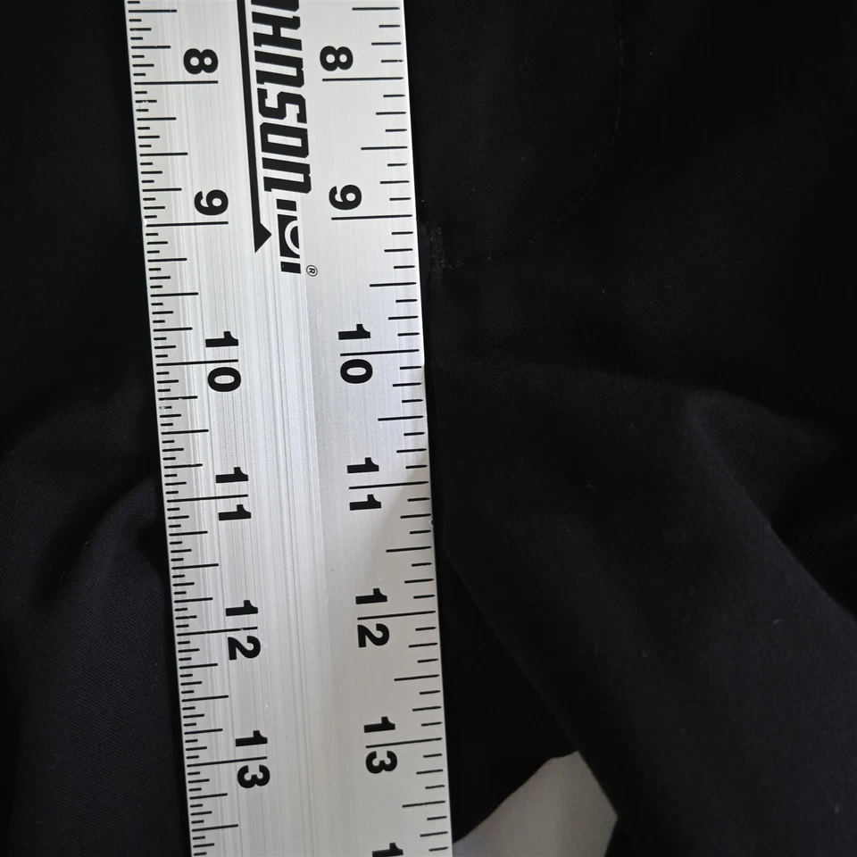 Pantalones de vestir GS Perfect Fit 44x29 negros plisados con puños cintura expansiva para hombre Foto 3 de 4