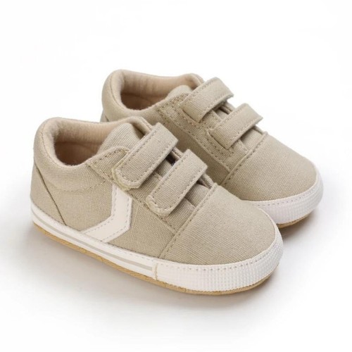 Newborn Outdoor Sneakers Canvas Soft Soled Hook Loop Baby Walking Shoes - Picture 13 of 13