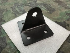 Anchor Plate 5”x5”x4” High, 1/4" Thick Powder Coated Black, 100% Made In USA