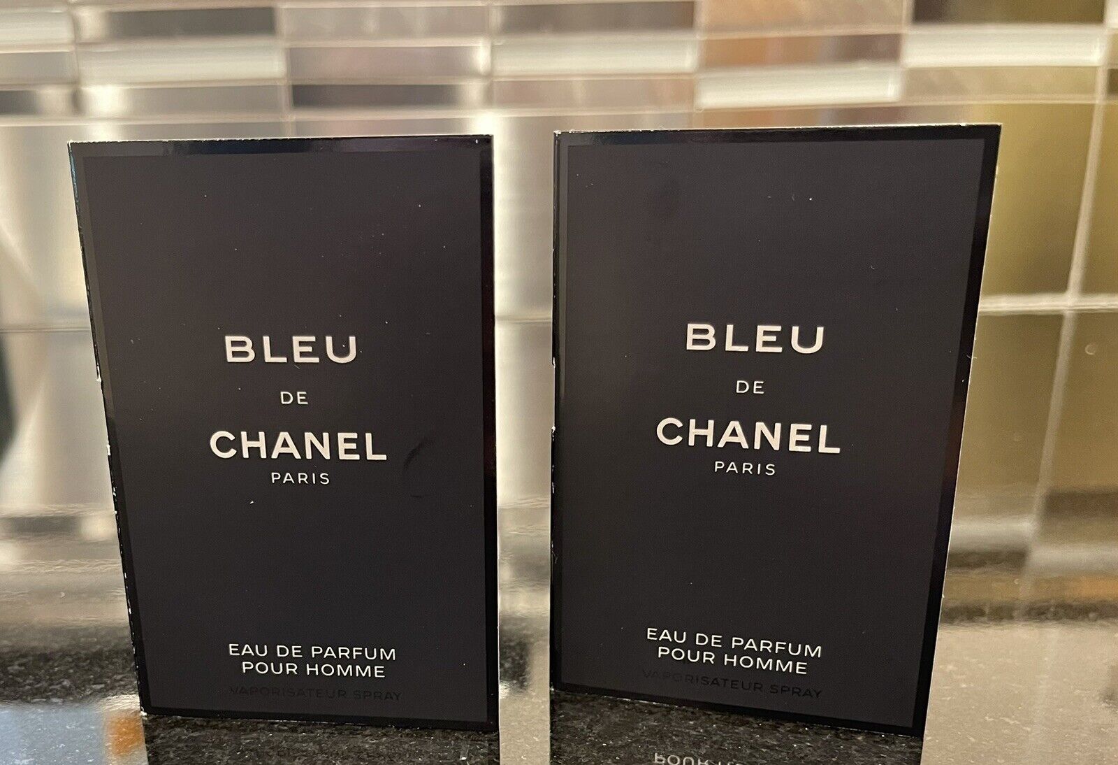2X Bleu De Chanel Paris Men Eau De Parfum Perfume Sample 1.5ml each