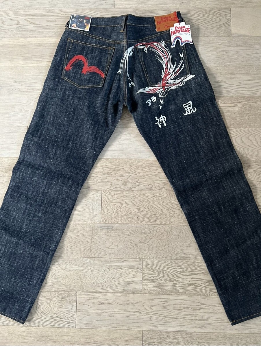 Evisu Heritage UNCHANGEABLE “Kamikaze Phoenix” jeans BNWT