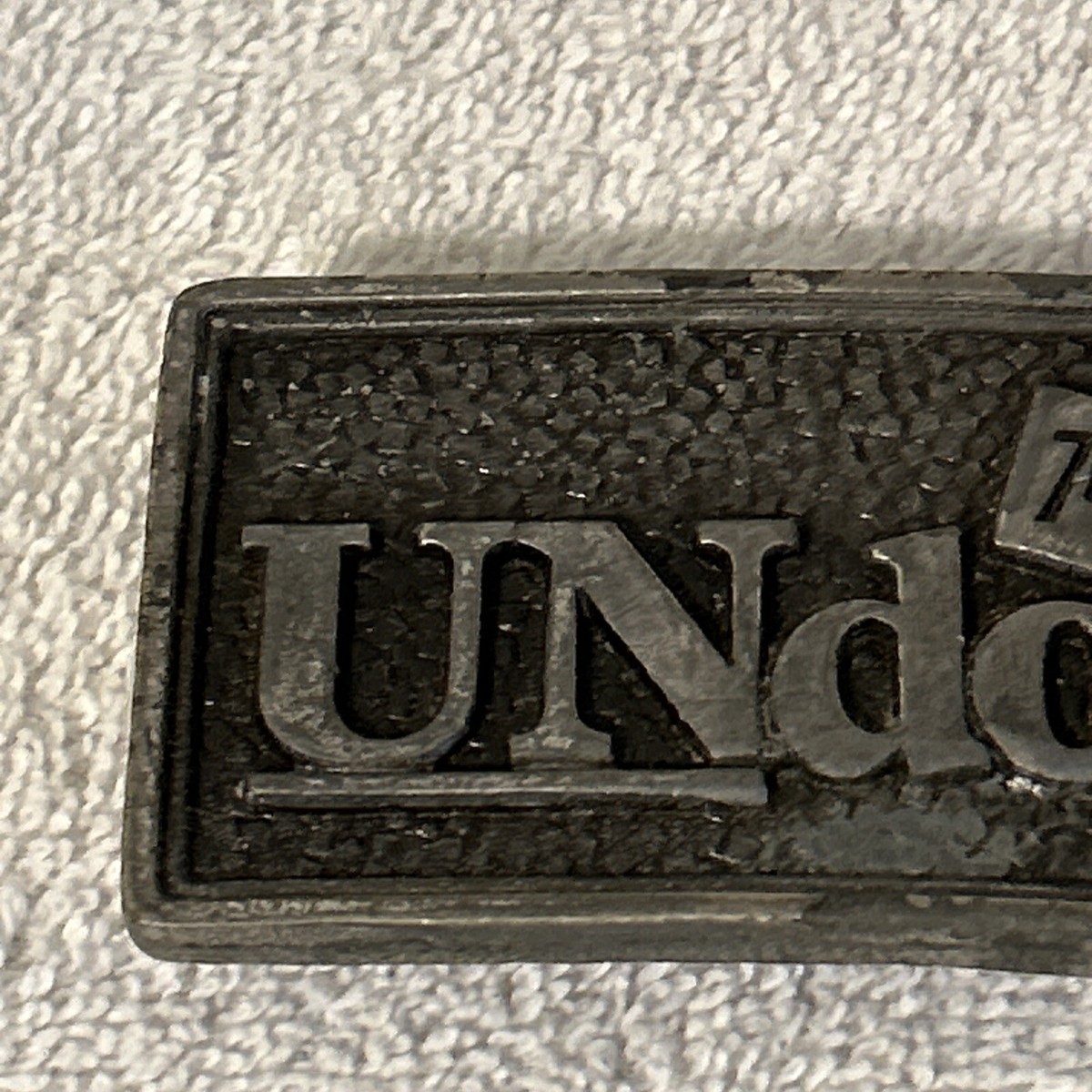 VINTAGE 1977 UNDO IT 7UP THE UNCOLA PEWTER BERGAMOT BRASS WORKS BELT BUCKLE View 4