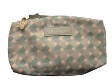 Vintage Estee Lauder Makeup Case Toiletry Beauty Tote, Handle, green, white NEW