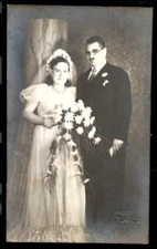 EGYPT MARRIED COUPLE SILVERED PHOTO GENTLEMAN &LADY BY PHOTO LARES STUDIO