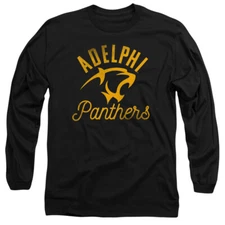 Adelphi University Adult Long Sleeve T-Shirt Panthers, Black, S-3XL