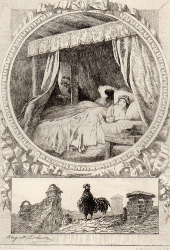 EAU FORTE / Fables de la Fontaine 1883 / LA VIEILLE ET LES DEUX SERVANTES - 第 1/1 張圖片