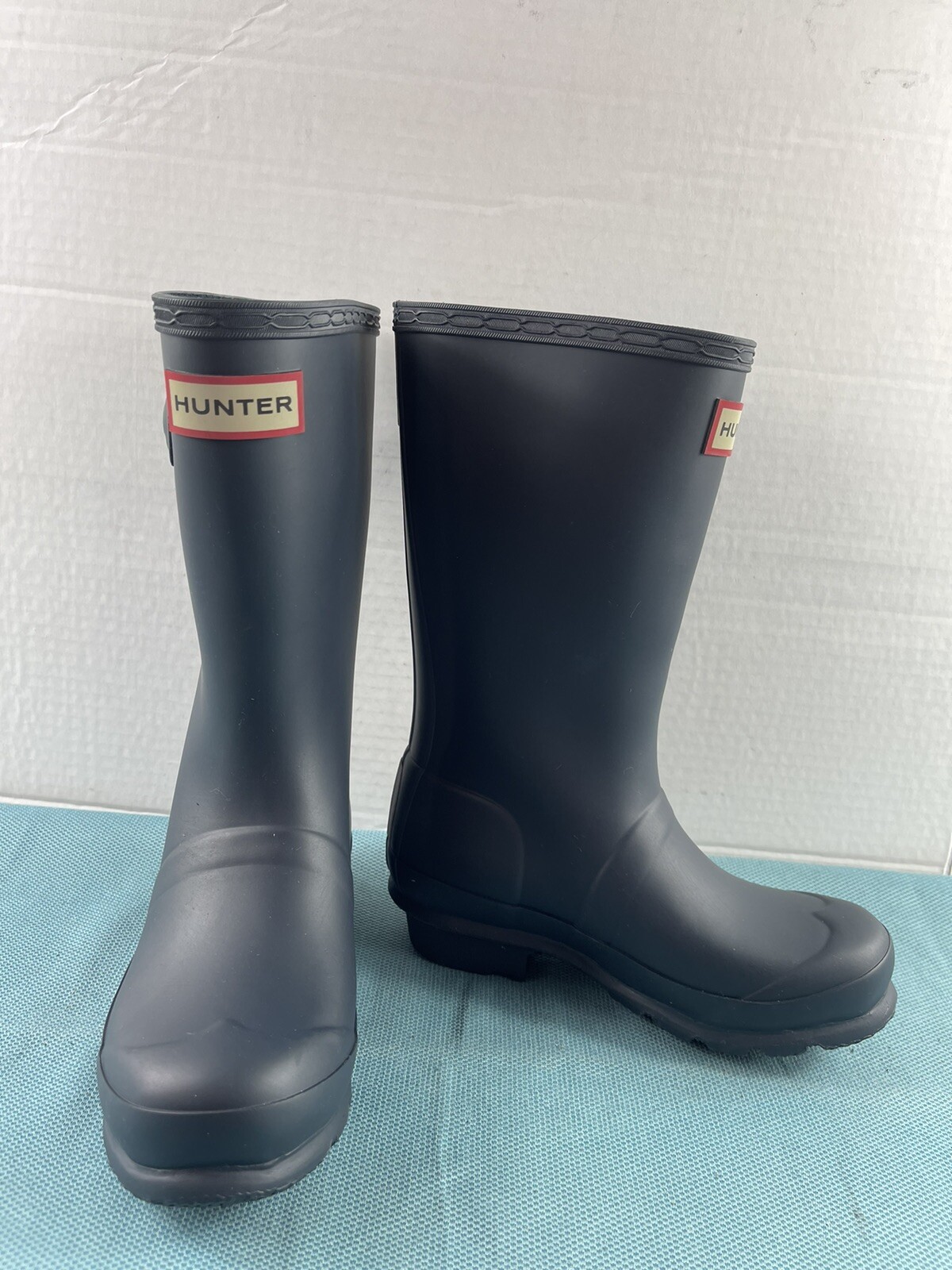 Hunter Original Kids Waterproof Rain Boots in Blue - Youth Size 1G/13B-image