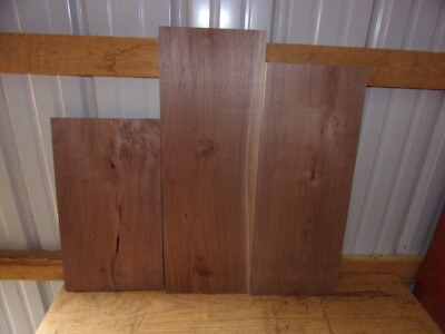 3 PC WALNUT LUMBER WOOD KILN DRIED BOARDS LOT 1570V  3/4'' THICK FLAT