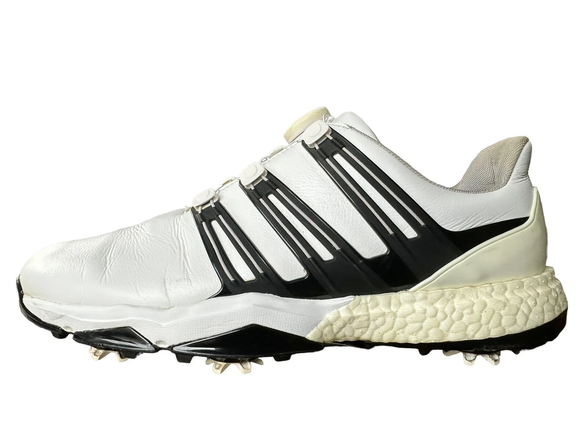 Powerband boa boost top golf shoes  white/black/yellow