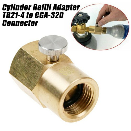 Cylinder Refill Adapter TR21-4 to CGA320 Connector US CAN Version For SodaStream - Afbeelding 1 van 7
