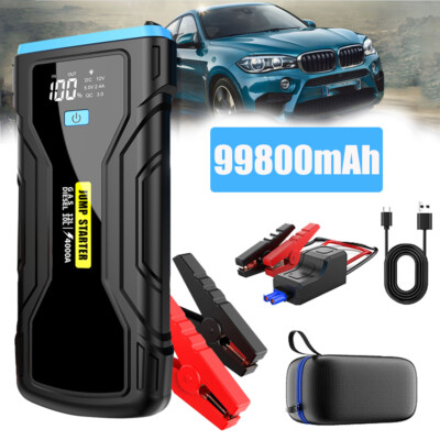99800mAh Car Jump Starter Booster Jumper Box Power Bank Battery Charger Portable