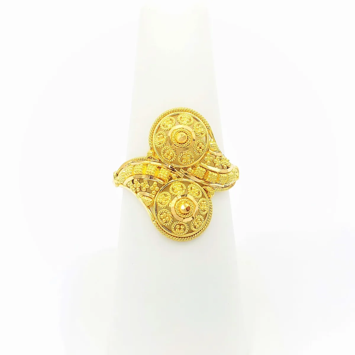 Stunning 22K Solid Yellow Gold Ring Genuine Hallmarked 916 Handcrafted 6.5  US