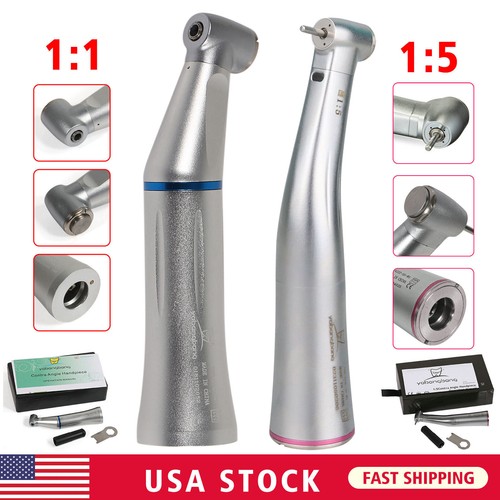 Dental Contra Angle 1:1 /1:5 Push button Internal Handpiece Fit NSK ...
