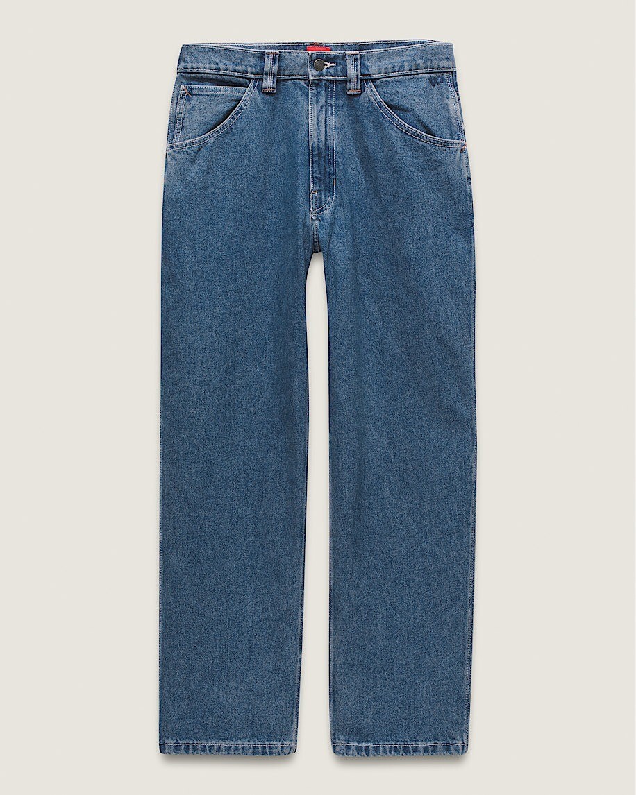 Совершенно новые мужские брюки Vans Skate Check-5 свободного кроя из джинсовой ткани винтажного цвета индиго размер 32 10090₽