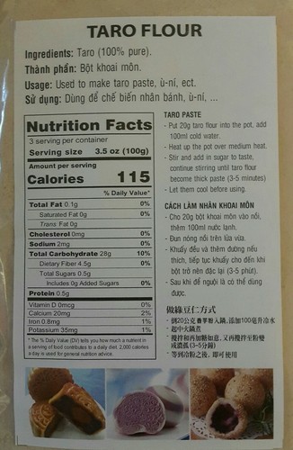 TARO FLOUR 300G 100% PURE GLUTEN FREE VEGAN FREE SHIPPING! - Picture 3 of 4