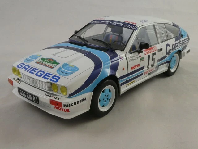 Solido Alfa Romeo Alfetta GTV6 #15 Rigollet Rally Garrigues 1986 1/18 S1802305 - Immagine 2 di 3