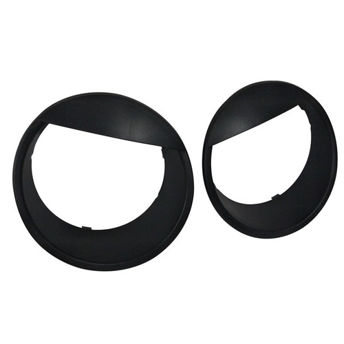 2x ABS Front Headlight Angry Eyes Style Trim Cover for Jeep Wrangler JK 07-18 - Picture 6 of 12