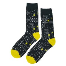 NWT Arcade Game Dress Socks Novelty Men 8-12 Black Crazy Fun Sockfly