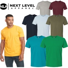 Next Level Apparel Unisex Cotton Plain Crew Neck Short Sleeves T-Shirt 3600