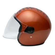 FOR Fits Royal Enfield BRAND NEW MLG LONG VISOR - GLOSS ORANGE HELMET