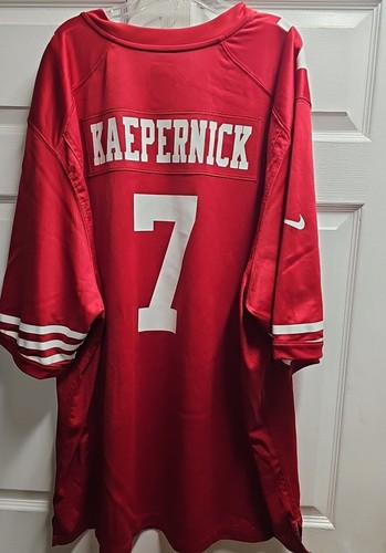 New Nike San Francisco 49ers Kaepernick #7 Jersey Red 468966 Men’s 3XL - Picture 3 of 5