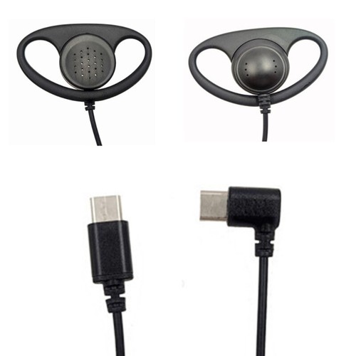 USB C Ear Hook Single-Side Earphones Mono Earbud Corded Headsets Headphone - Picture 7 of 10