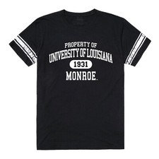 University Of Louisiana Monroe Warhawks ULM Logo Property Football T-Shirt 