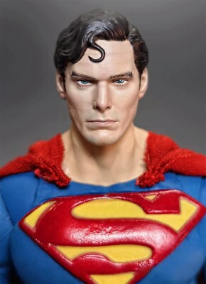 1/12 Painted Christopher Reeve Clark Kent Head Model Fit Mcfarlane Action Figure