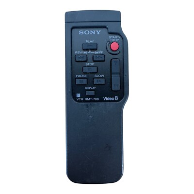 #ad Sony VTR RMT 708 Video 8 Remote Control Black Has Been Tested $13.00