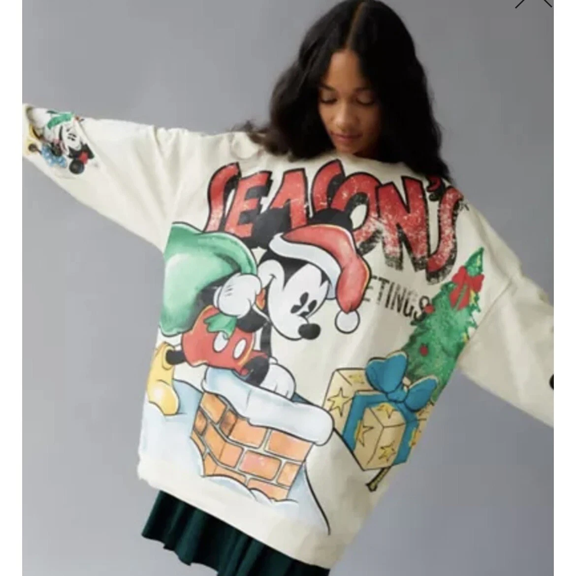 URBAN OUTFITTERS DISNEY Limited Edition Christmas Sweatshirt Oversized  Tunic M | eBay